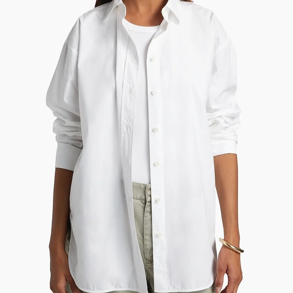 Frame Denim White Button Down Shirt